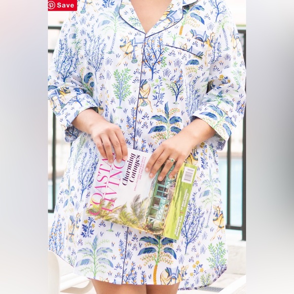 Anthropologie Printfresh Night Shirt Pajama Gown M - Picture 3 of 5